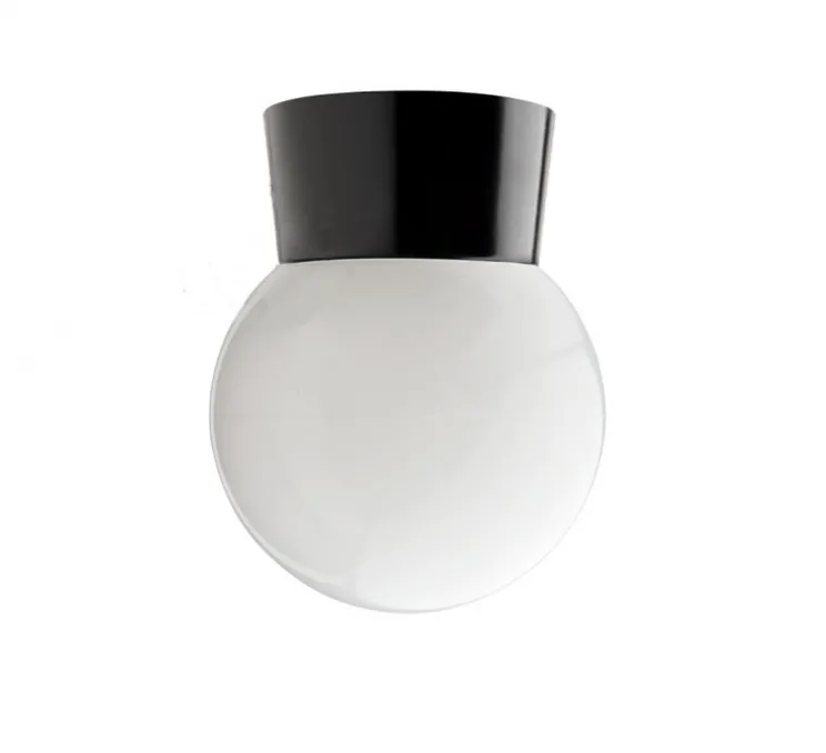 Applique murale, Bakelite 069, noir, glass 003, Ø9,5cm, H16,5cm - Zangra