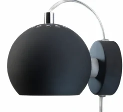 Applique murale, Ball, noir mat, Ø12cm, H10cm - Frandsen