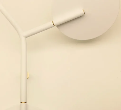 Applique murale, Ballon Wall 3, blanc et noyer, gauche, LED, 3000K, 400lm, L52cm, H41cm - TUNTO