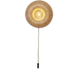 Applique murale, Barbados, naturel, Ø35cm, H35cm - Good&Mojo