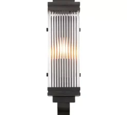 Applique murale, Bassett, bronze noir, verre transparent, L11cm, H38cm - Eichholtz