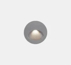 Applique murale, Bat Round Oval, gris, IP66, LED, 3000K, 77 lm, Ø5,2cm, H4cm - LEDS C4