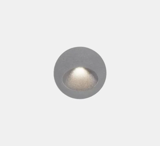 Applique murale, Bat Round Oval, gris, IP66, LED, 3000K, 77 lm, Ø5,2cm, H4cm - LEDS C4