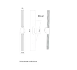 Applique murale, Beam, bronze, IP65, LED, dim, 2700K, 900 lm, Ø5cm, H80cm - Entrelacs