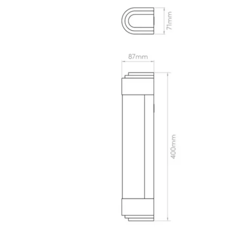 Applique murale, Belgravia 400 Led, bronze brossé, LED, dim, 3000k, 410 lm, L7,1cm, H40cm - Astro