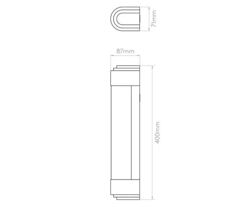 Applique murale, Belgravia 400 Led, bronze brossé, LED, dim, 3000k, 410 lm, L7,1cm, H40cm - Astro