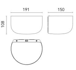 Applique murale, Bellhop Wall Up, marron chocolat, IP44, LED, dim, 2700K, 1600 lm, Ø18cm, H10,5cm - Flos