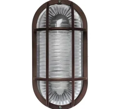 Applique murale, Benji, marron, IP44, L11cm, H22cm - Zangra