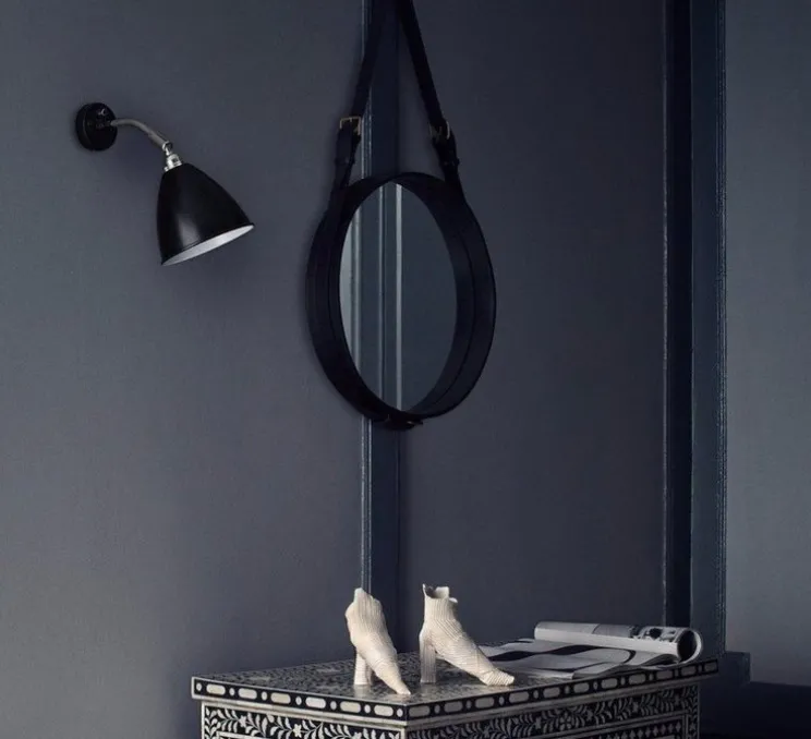 Applique murale, Best-Lite BL7, noir et chrome, Ø16cm, H29cm - Gubi