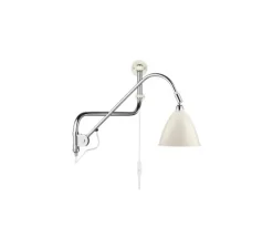 Applique murale, Best-Lite BL10, chrome, blanc, Ø16cm, L58cm - Gubi