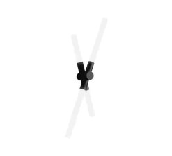 Applique murale, Bianca avec base, noir, LED, 3000K, 980 lm, L23,8cm, H59,4cm - Contardi