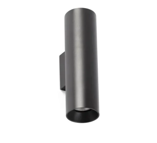 Applique murale bidirectionnelle, Stan, noir, L6cm, H22,5cm - Faro
