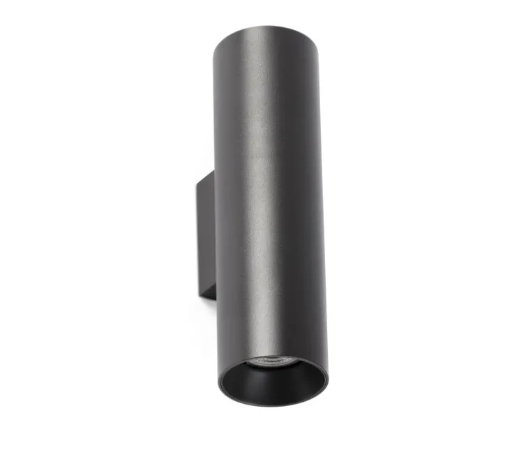 Applique murale bidirectionnelle, Stan, noir, L6cm, H22,5cm - Faro