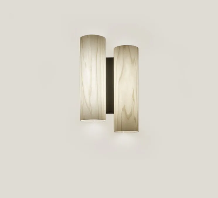 Applique murale, Black Note DU, ivoire, métal finition noir mat, LED, 3000K, 2884lm, L20cm, H34cm - LZF