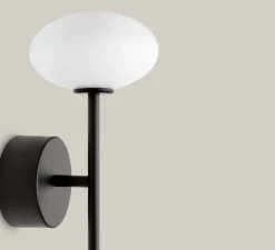 Applique murale, Bloom, blanc & noir, IP44, LED, 2700K, 262 lm, Ø12,4cm, H45,5cm - LEDS C4