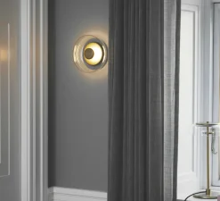 Applique murale, Blossi, or, transparent, Ø23cm, H9cm - Nuura