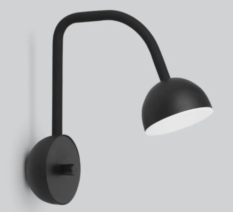 Applique murale, Blush, noir, LED, L9cm, H28cm - Northern