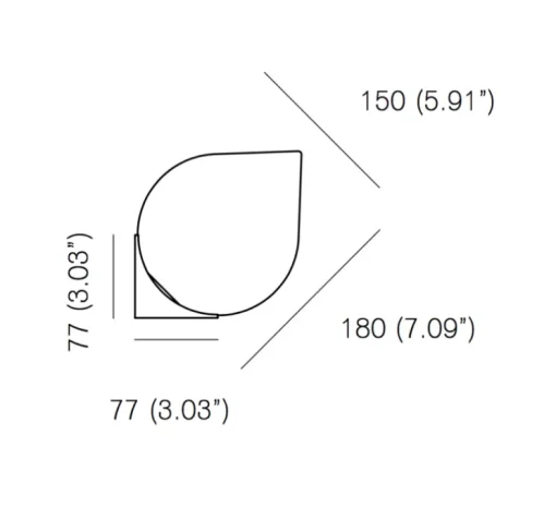 Applique murale, Bob, blanc et laiton, 2700K, 330lm, Ø15cm, H18cm - Anastassiades Studio
