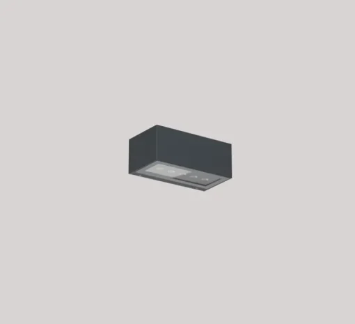 Applique murale, Body Five 40°, gris, IP65, LED, 3000K, 2544 lm, L21cm, H8,2cm - ONOK