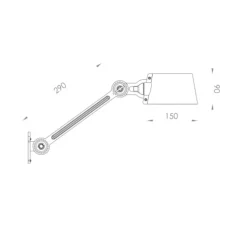 Applique murale, Bolt Side Fit, vert, laiton, IP44,L44cm, H35cm - TONONE