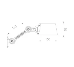 Applique murale, Bolt, vert, laiton, L31cm, H25cm - TONONE