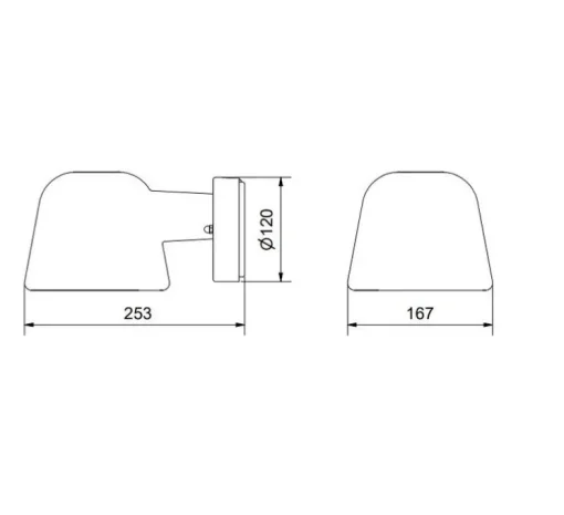 Applique murale, Boo, Graphite, IP44, L25,3cm, H13,6cm - Belid