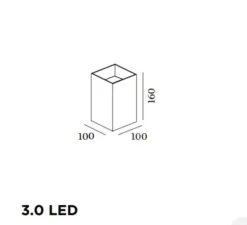 Applique murale, Box 4.0, Bronze, dim, LED, 3000K, 690lm, L10cm, H16cm - Wever&Ducré