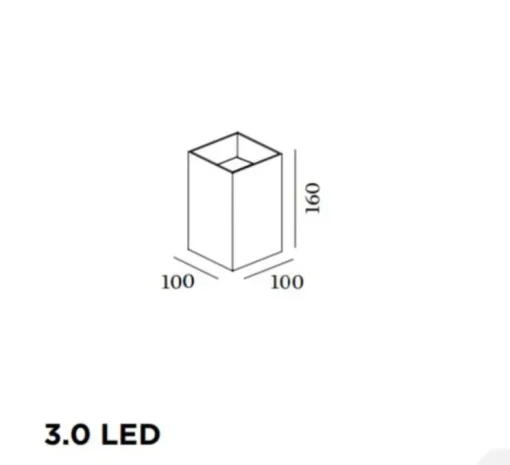Applique murale, Box 4.0, Bronze, dim, LED, 3000K, 690lm, L10cm, H16cm - Wever&Ducré