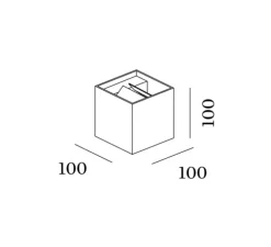 Applique murale, Box 1.0 LED, blanc, LED, dim, 330 lm, Ø10cm, H10cm - Wever&Ducré