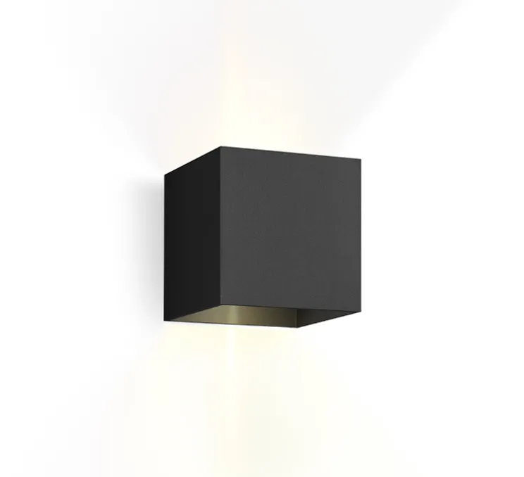Applique murale, Box 2.0 LED, noir, LED, 2700K, 2x200lm, L10cm, H10cm - Wever&Ducré