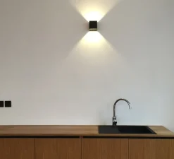 Applique murale, Box 1.0, noir brossé, QT14, H10cm, L10cm - Wever&Ducre