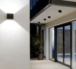 Applique murale, Box 2.0, noir, LED, L10cm, H10cm, 2700K, 400lm, IP65- Wever&Ducré