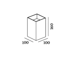 Applique murale, Box, LED, cuivre brossé, 3000K, 440lm, H16cm - Wever&Ducre