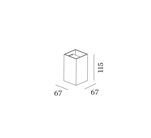 Applique murale, Box mini 1.0, blanc, L6,7cm, H11,5cm - Wever&Ducré