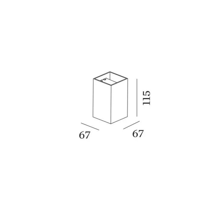 Applique murale, Box mini 1.0, blanc, L6,7cm, H11,5cm - Wever&Ducré