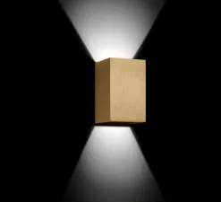 Applique murale, Box, or brossé, 3000K, H16cm, L10cm - Wever-Ducre
