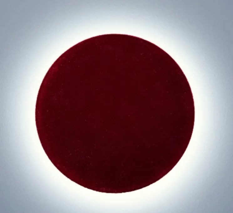 Applique murale, Brawall Flocky M, velours rouge bordeaux, LED, 3000k, 801 lm, Ø21cm, H1,2cm - Lumen Center Italia