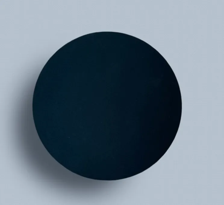 Applique murale, Brawall Flocky L, velours bleu pétrole, LED, 3000k, 1264 lm, Ø26cm, H1,3cm - Lumen Center Italia
