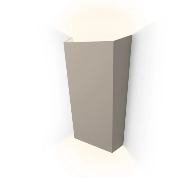Applique murale, Break Plus, 4116, beige, IP65, LED, 2700K, 707 lm, L21cm, H34cm - Vibia