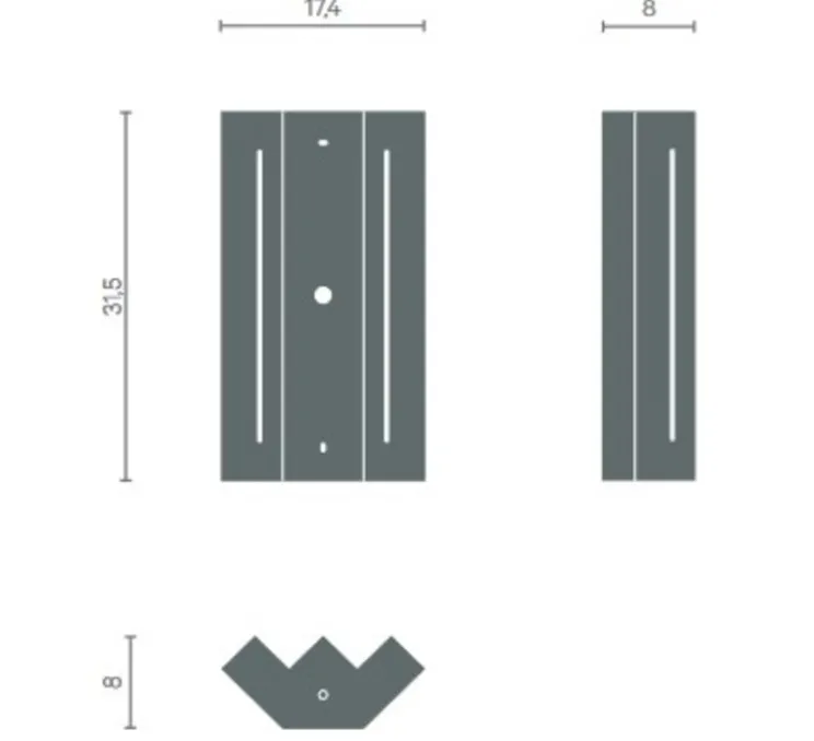 Applique murale, Brion S, Canopée, H31,5cm - Matière Grise