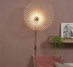 Applique murale, Bromo, naturel, Ø60cm, H13cm - Good&Mojo