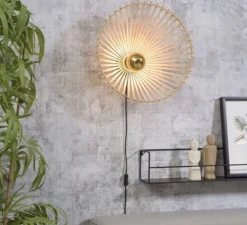 Applique murale, Bromo, naturel, Ø50cm, H12cm - Good&Mojo