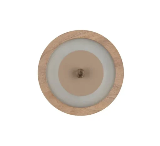 Applique murale, Bugie, noyer, LED, dim, 3000K, 1400 lm, Ø15cm, H4,5cm - Loftlight
