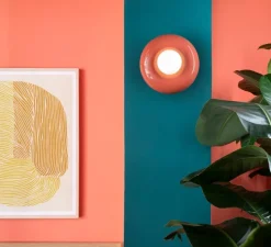 Applique murale, Bumbum, orange, L25cm, H25cm - Ferroluce