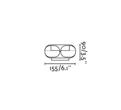 Applique murale, Bu-Oh, blanc, H15,5cm - FARO