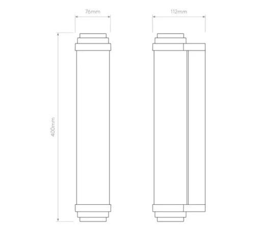 Applique murale, Burlington 400 Phase, bronze, IP44, LED, 2700K, 418 lm, L7,8cm, H40cm - Astro