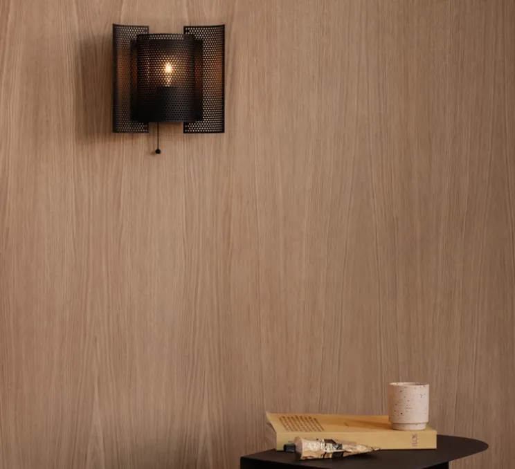 Applique murale, Butterfly Perforated, avec interrupteur, noir, L20cm, H21cm - Northern