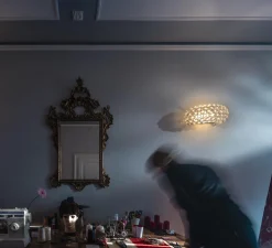 Applique murale, Caboche Plus Media, transparent, LED, 2700K, 1360lm, L50cm, H19,5cm - Foscarini