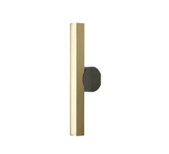Applique murale, Calée VV, laiton satiné, graphite, IP44, LED, 3000K, 880lm, L4,4cm, H45cm - Cvl