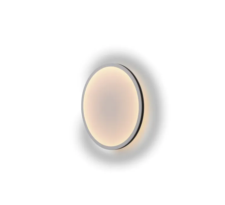 Applique murale, Calm, blanc et noir, LED, dim, 2200K, 710 lm, Ø50cm, H7,25cm - Muuto
